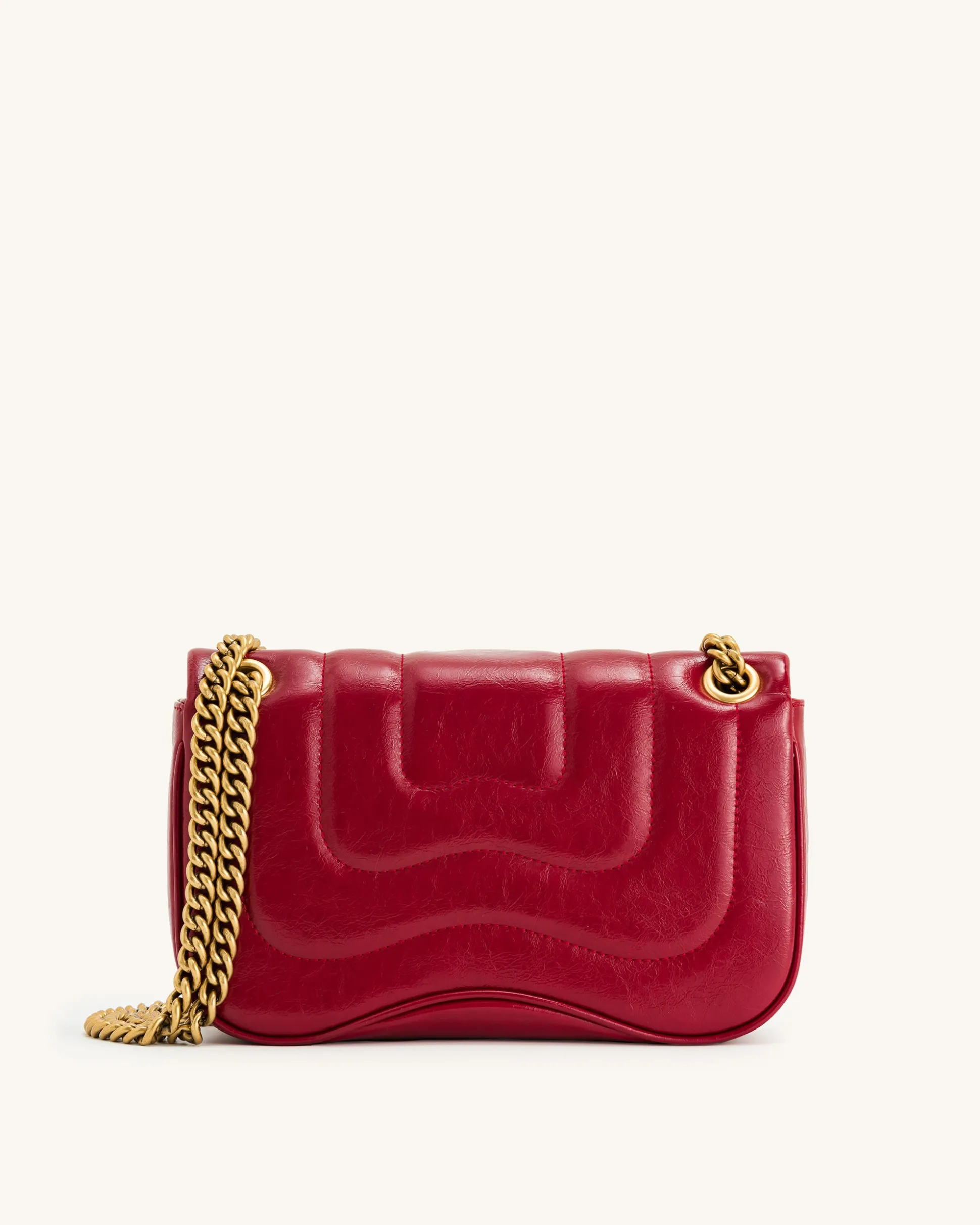 Tina Quilted Chain Crossbody - Claret