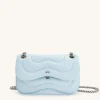 Tina Quilted Chain Crossbody - Blue