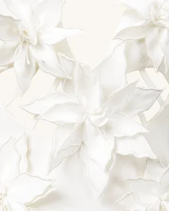 Yuliya White Floral Embellishment V-neckline Mini Dress - White