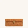 Zaria Woven Clutch - Brown
