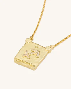 Zodiac Pendant Necklace - 18ct Gold Plated