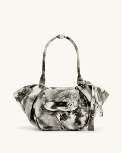 Zoey Pockets Shoulder Bag - White